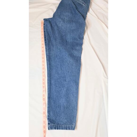Vintage 1996 Dockers Jeans Women's Size 8 Blue Denim Trousers Tapered Legs - Picture 8 of 8